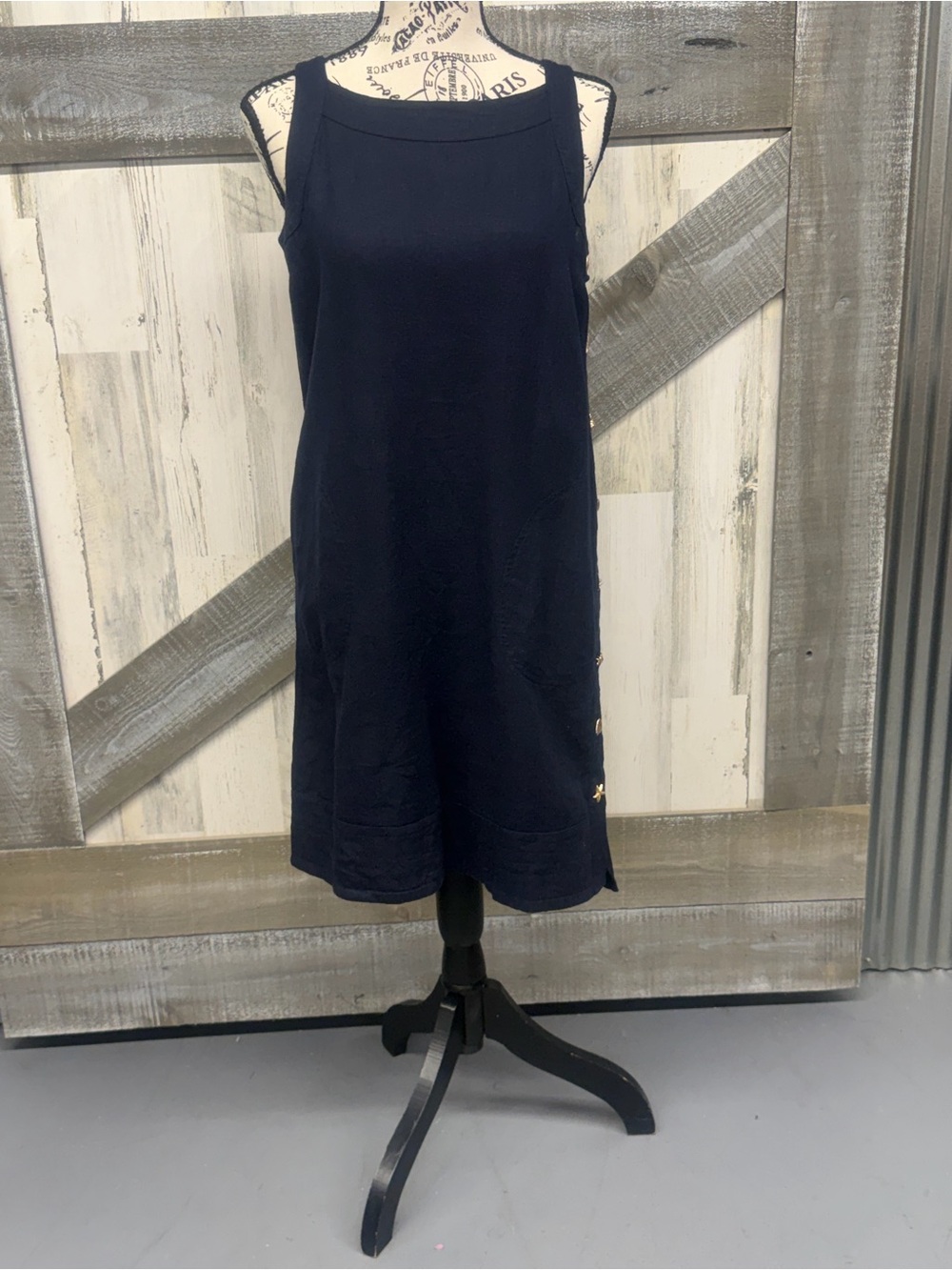 Cynthia Rowley Navy Sleeveless Shift Dress